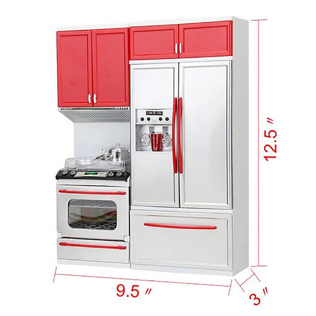 Red Mini Kitchen Pretend Play Cooking Set T4057