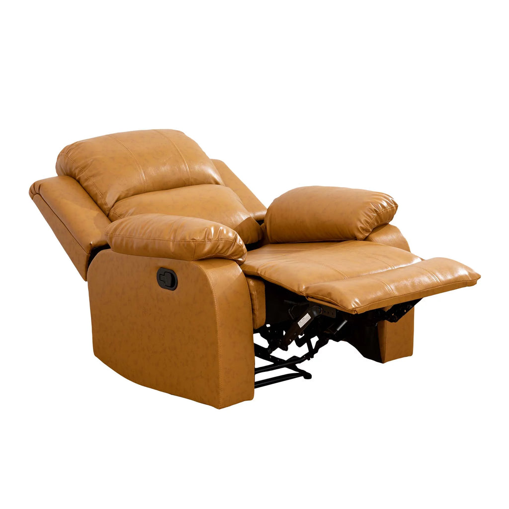 Yellow Leather Recliner Chair D19774