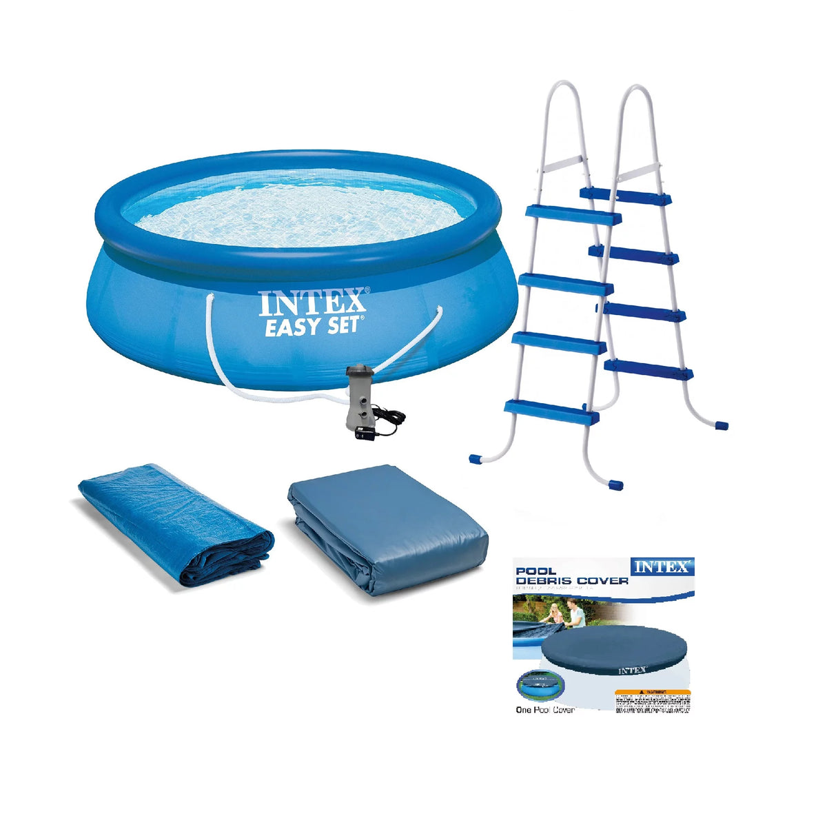 Above Ground Swimming Pool with Ladder and Pump J637
