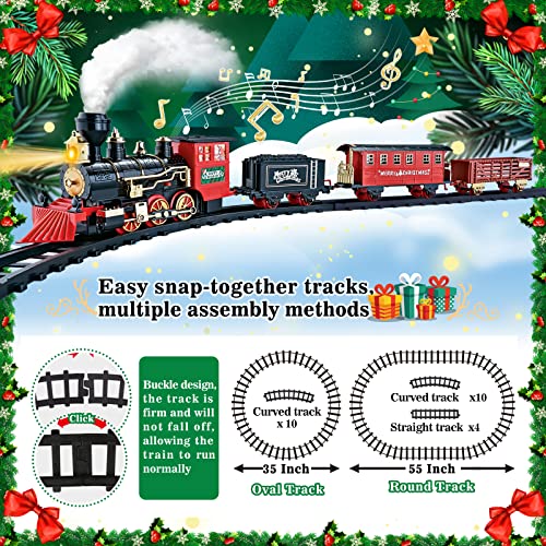 Christmas Train Set with Steam Light & Sound I74605