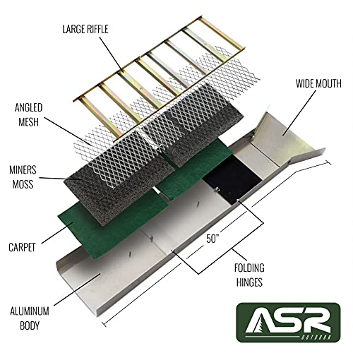 50" Aluminum Folding Sluice Box Gold Prospecting Kit B669