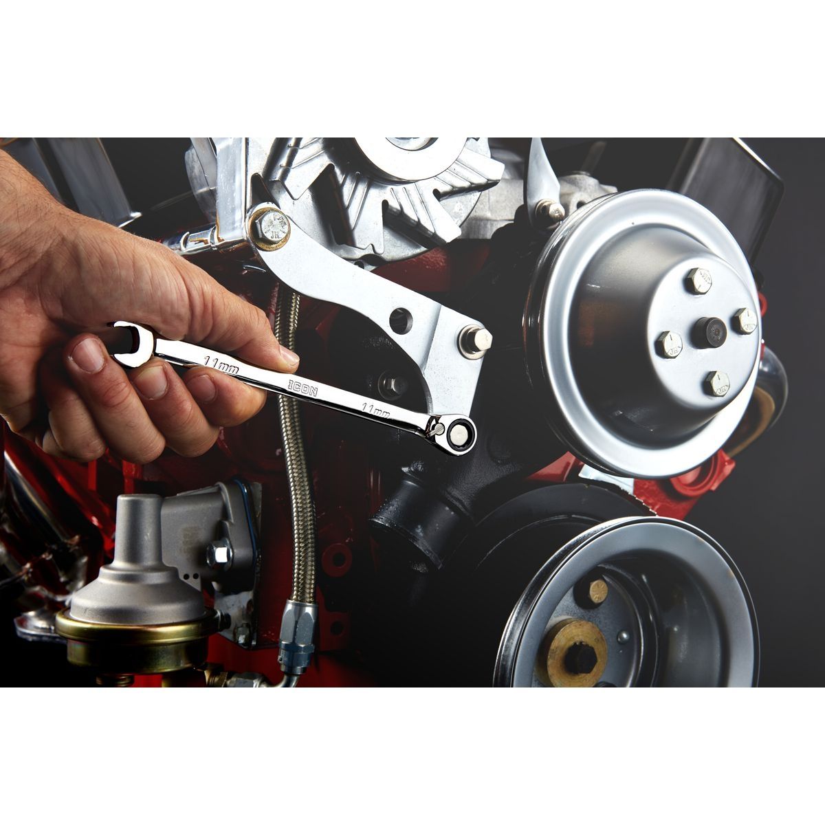 Metric Ratcheting Combination Wrench Set, 10-Piece T7381