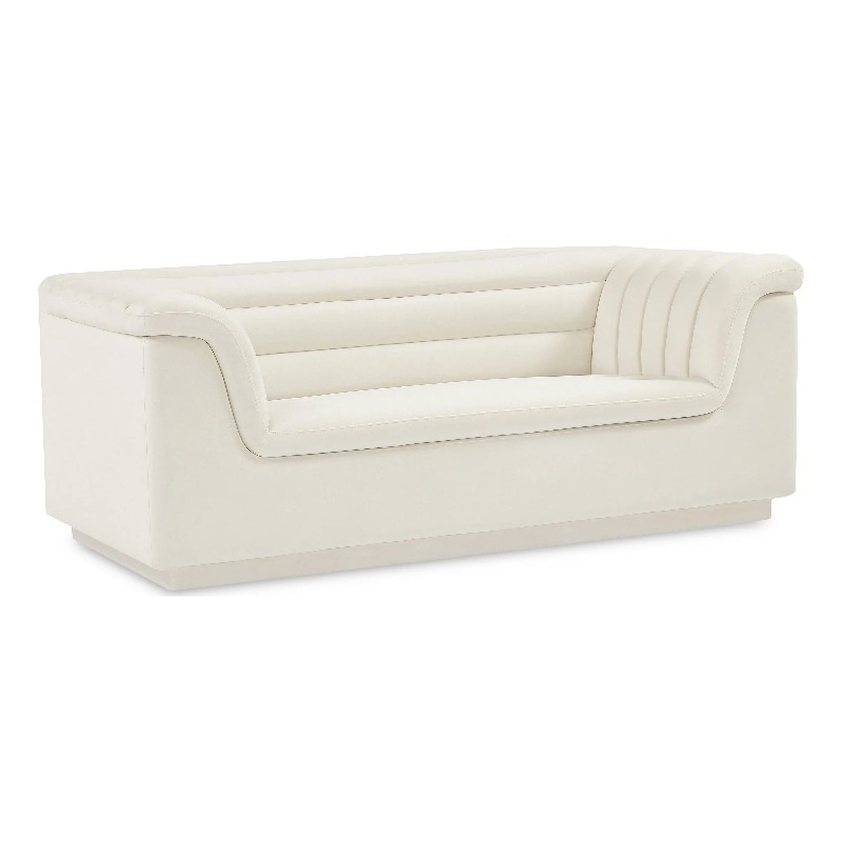 Cream Velvet Loveseat S906