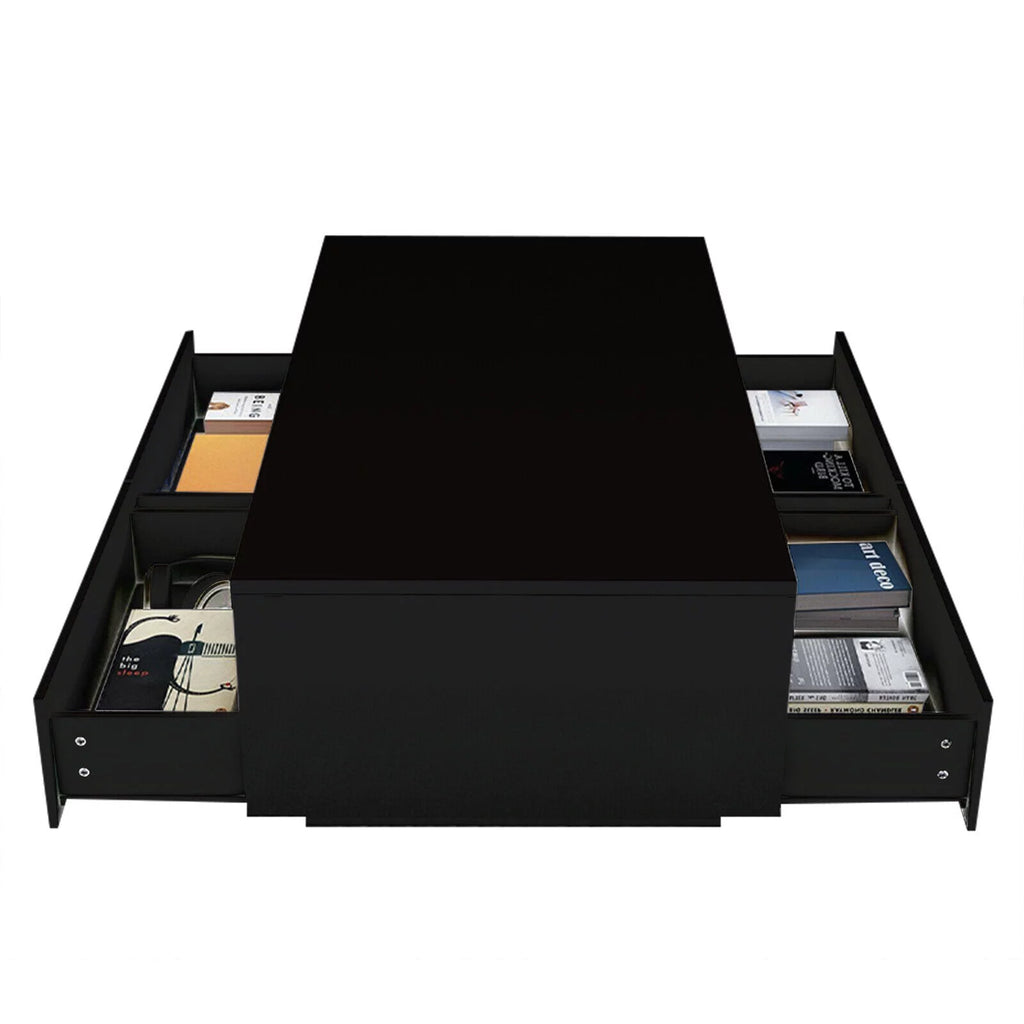 Modern LED High Gloss Coffee Table with 4 Drawers L89655