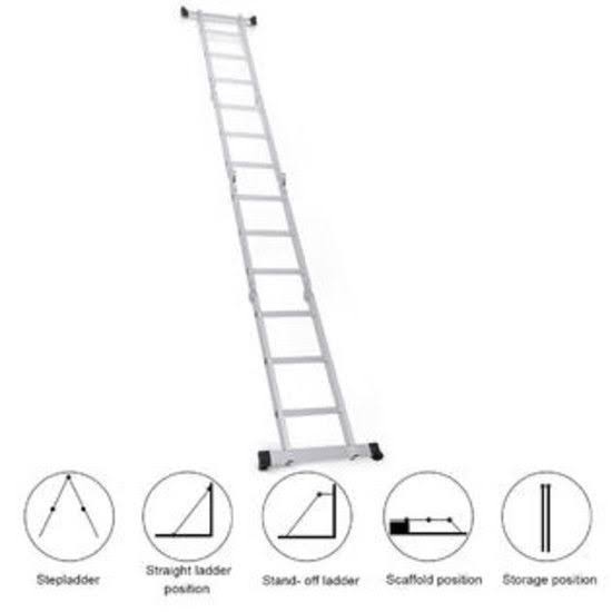 12.5ft Aluminum Folding Scaffold Ladder J354510
