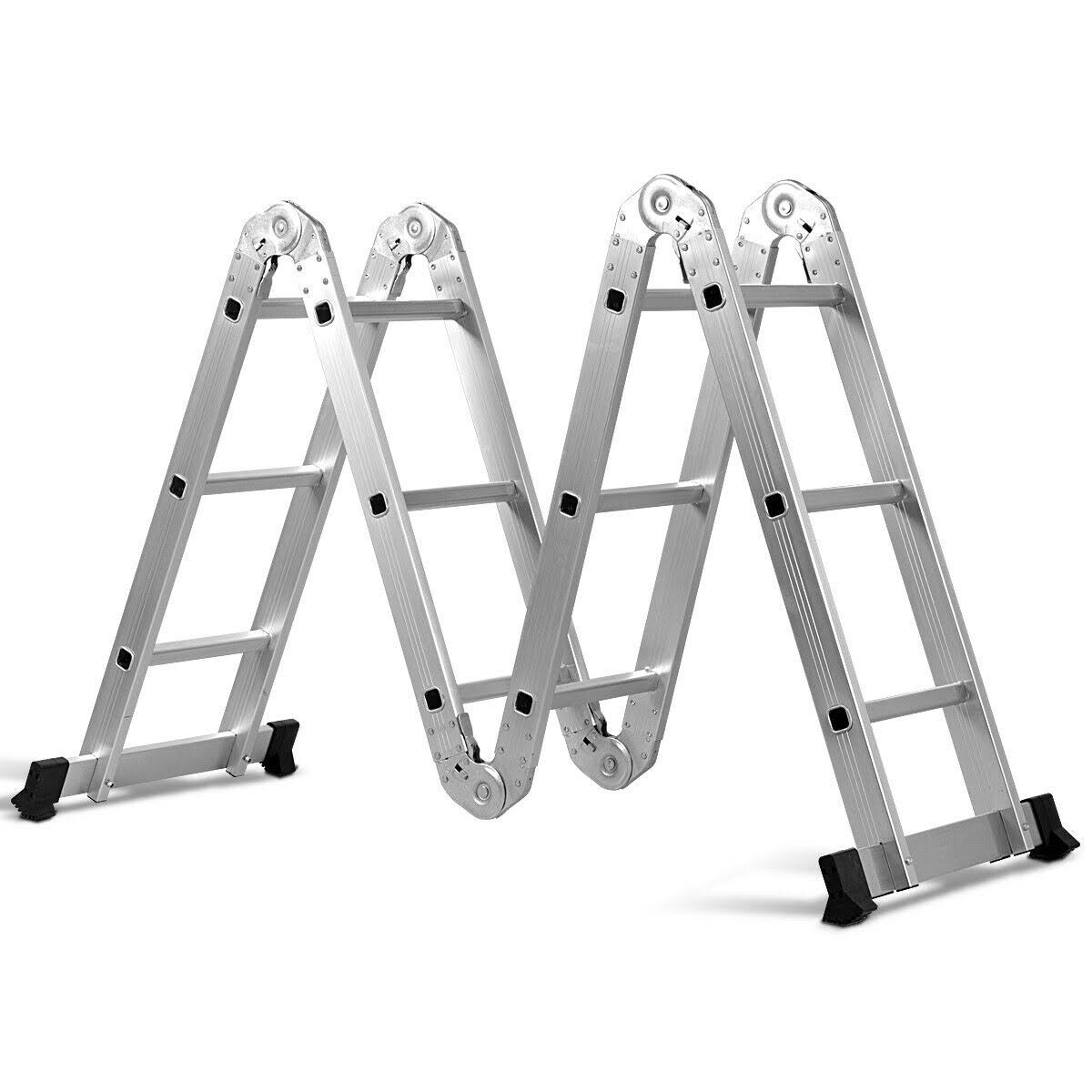 12.5ft Aluminum Folding Scaffold Ladder J354510