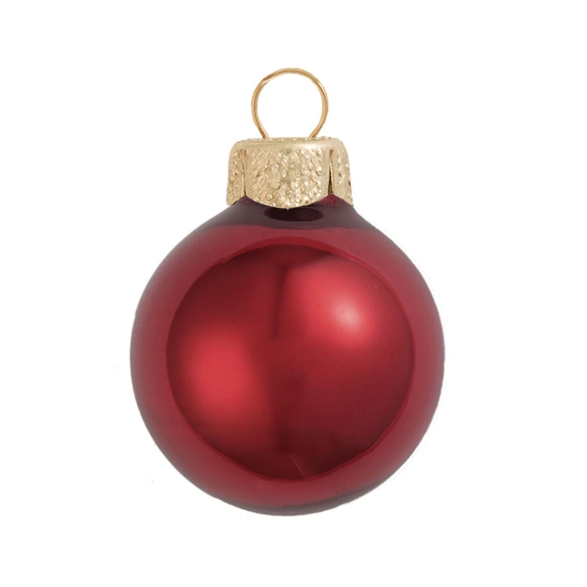 Red Pearl Finish Glass Christmas Ball Ornaments 6" (150mm) Q104994