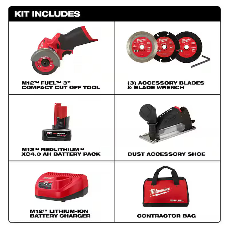 12V Cordless Cut Off Saw Kit with Service Light K901