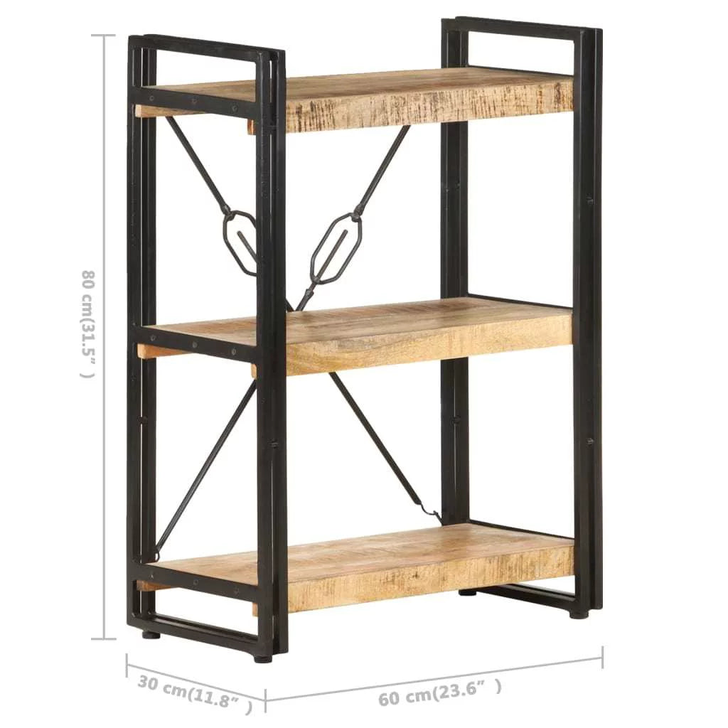 3 Tier Solid Mango Wood Bookcase P392517