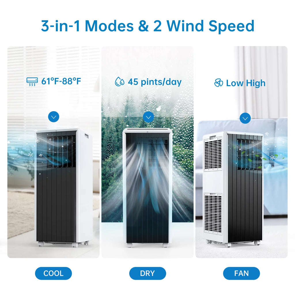 5,000 BTU Portable Air Conditioner Dehumidifier with Remote J273013