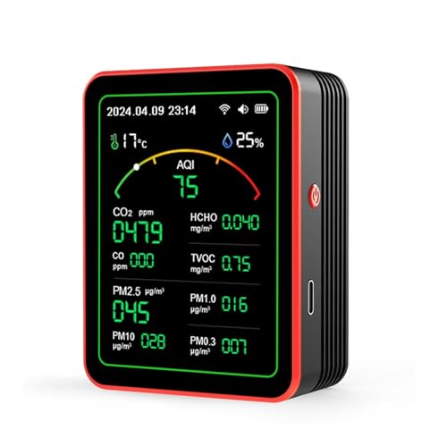 15-in-1 Air Quality Monitor with PM CO2 CO TVOC HCHO AQI Temperature Humidity F529666