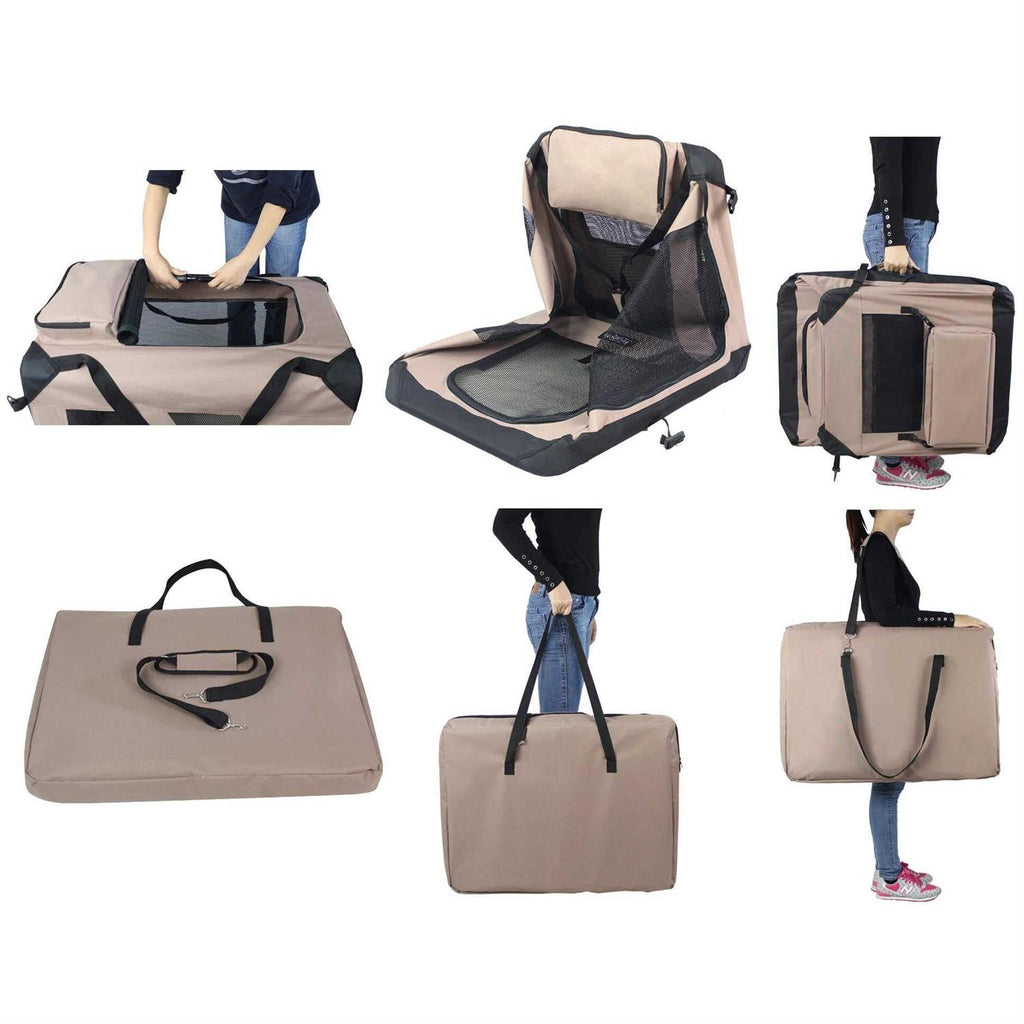 3-Door Folding Soft Dog Crate O87492