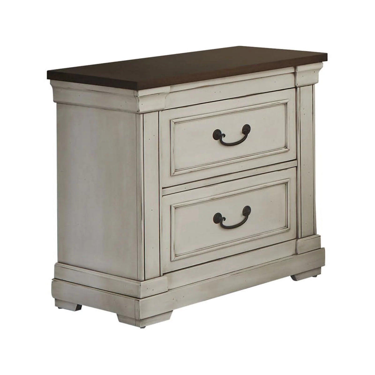 5-Piece Wood Eastern King Panel Bedroom Set in White A34251