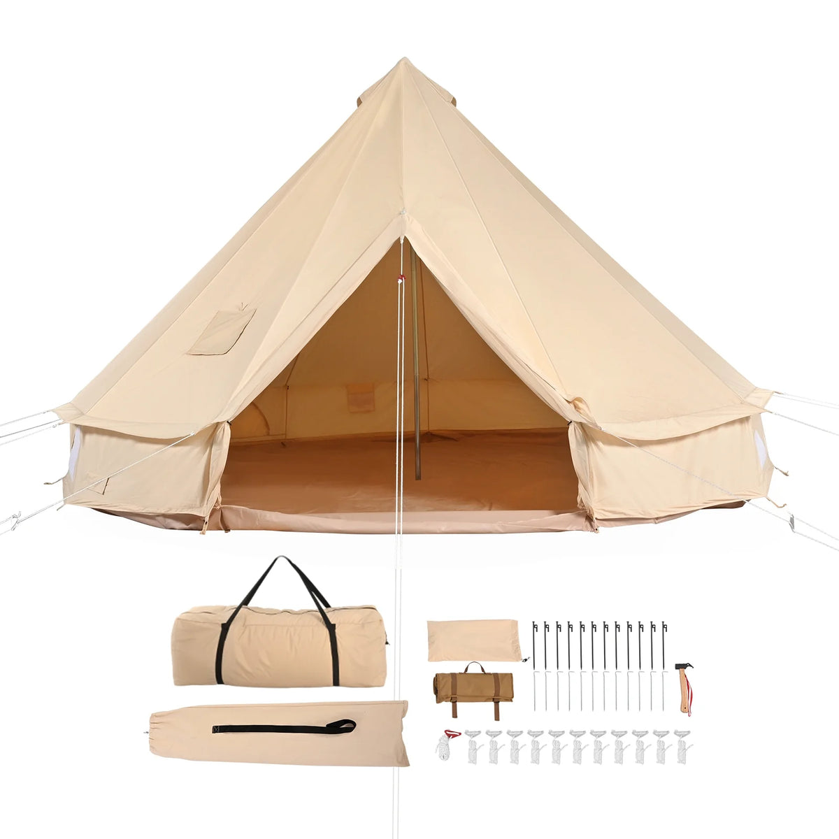Canvas Bell Tent 4-Season with Stove Jack I488
