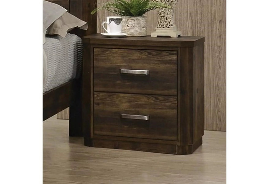 Rustic Walnut Nightstand Q730254