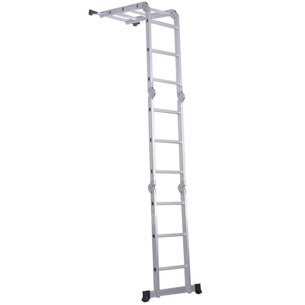 12.5ft Aluminum Folding Scaffold Ladder J354510