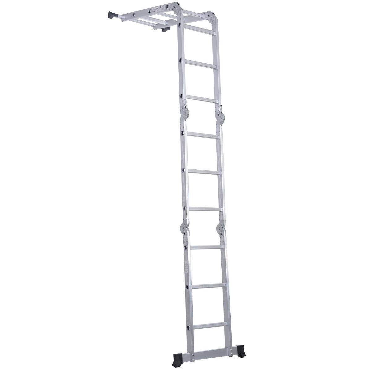 12.5ft Aluminum Folding Scaffold Ladder J354510