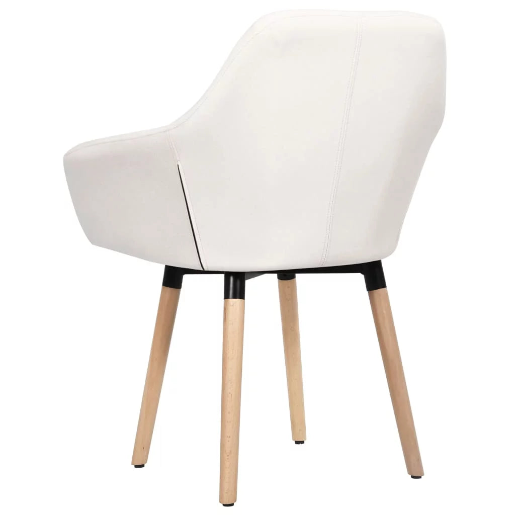 Dining Chairs 2 pcs Cream Fabric L680