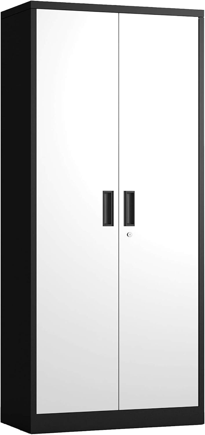 72 Inches Steel Locking Storage Cabinet with 4 Adjustable Shelves E89539