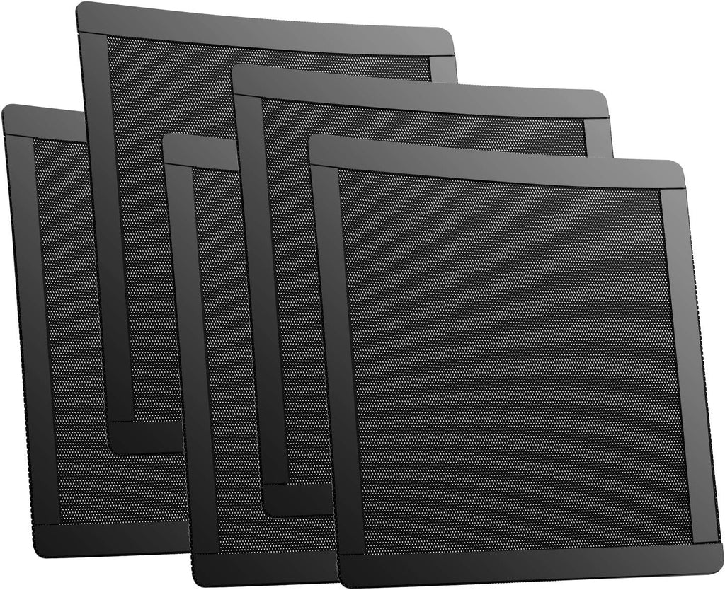 120mm Magnetic PVC Fan Dust Filter Mesh Cover Black 5-Pack S6987