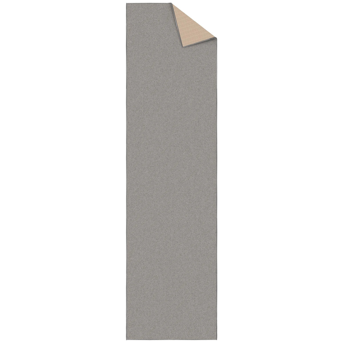 Machine Washable Non-Slip Rubberback Solid Gray Runner Rug K423261
