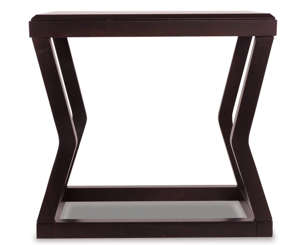 Contemporary Espresso End Table J35665