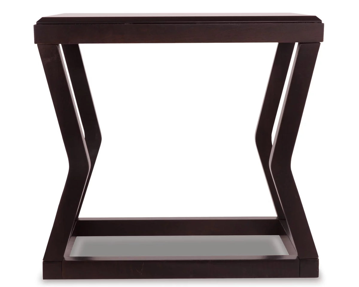 Contemporary Espresso End Table J35665