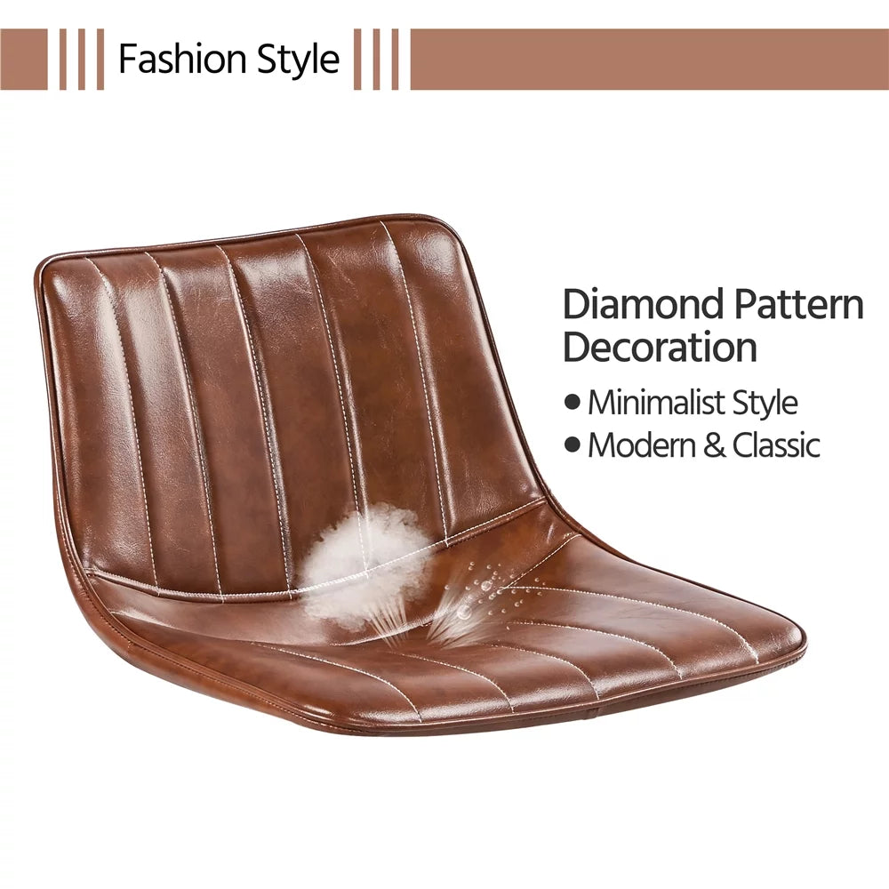 Brown Faux Leather Dining Chairs R72060