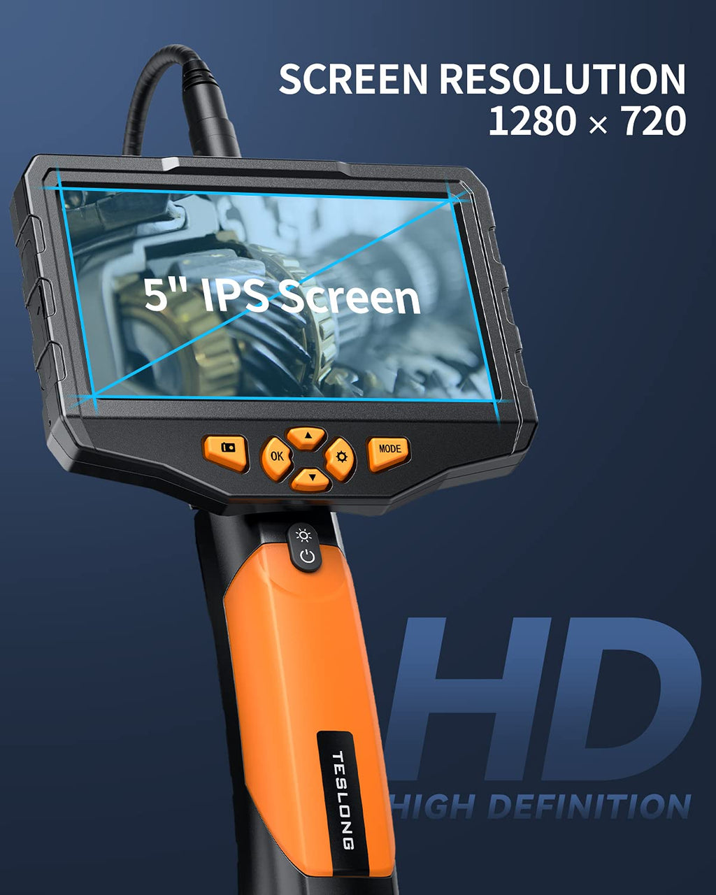 Triple-Lens Borescope Inspection Camera with Light K617