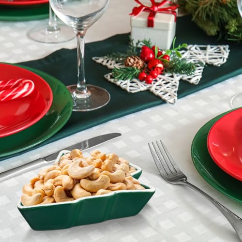2Pcs Small Ceramic Christmas Candy Bowls Q8515