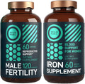Male Fertility Supplement and Iron Pills with Folic Acid Prenatal Bundle X422448