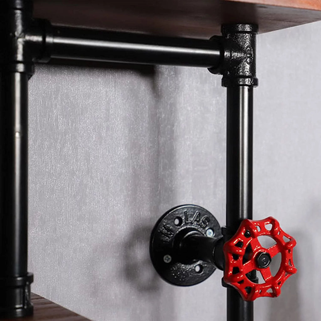 Industrial Pipe Wall-Mounted Wood Shelving Z810036