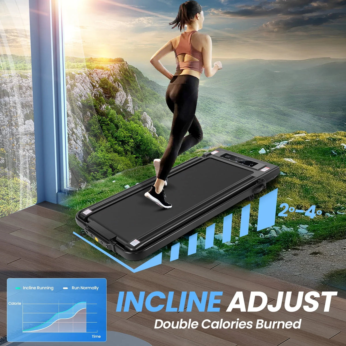 4 in 1 Under Desk Treadmill with 2.5HP Motor S749