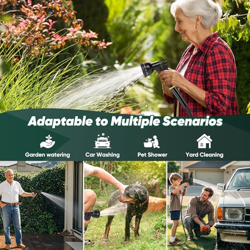 100FT Lightweight Garden Hose with 8 Function Nozzle B74991