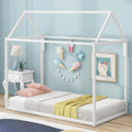 White Metal Twin Size Canopy Bed T5697
