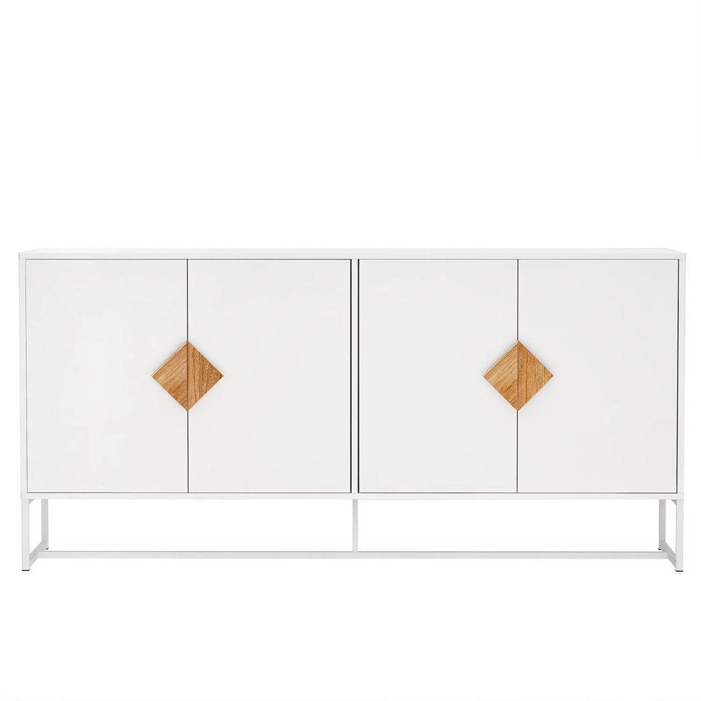 White Storage Sideboard Cabinet with 4 Doors F1918