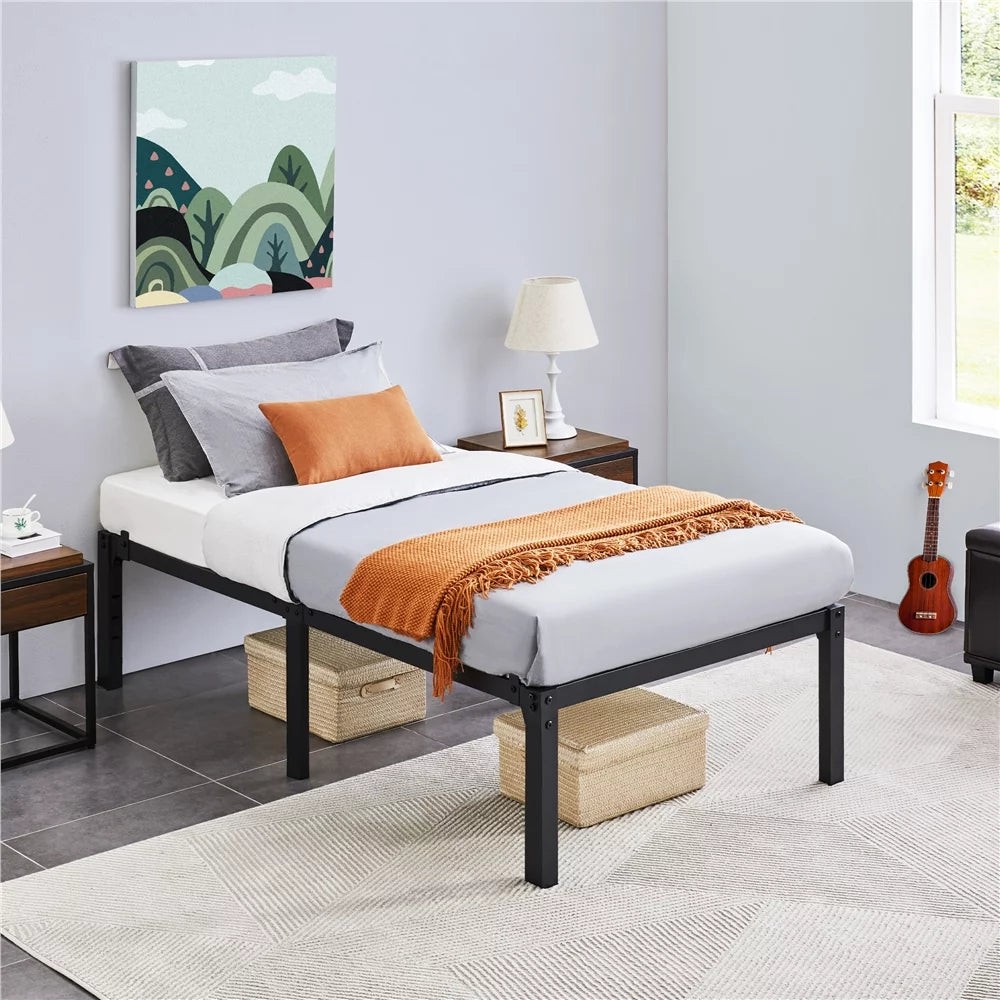 Twin Size Black Metal Platform Bed Frame L37740