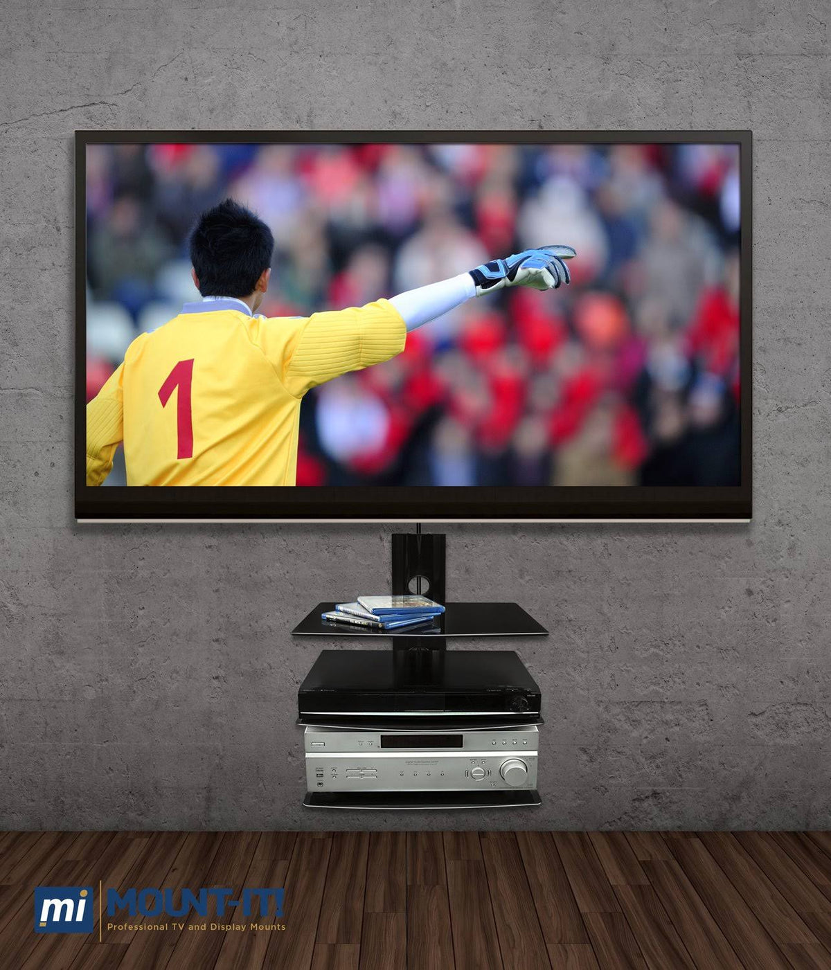 Glass DVD/DVR/Component Wall Mount Shelf W5300