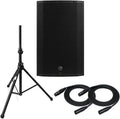 1300W 15 Powered Loudspeaker with Speaker Stand and 2 XLR Cables T356711