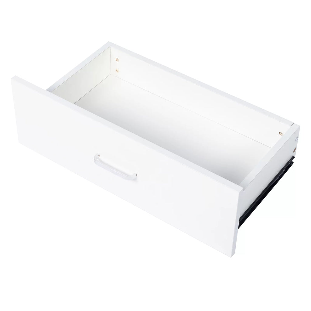 White 3-Drawer Dresser with Metal Handles B635