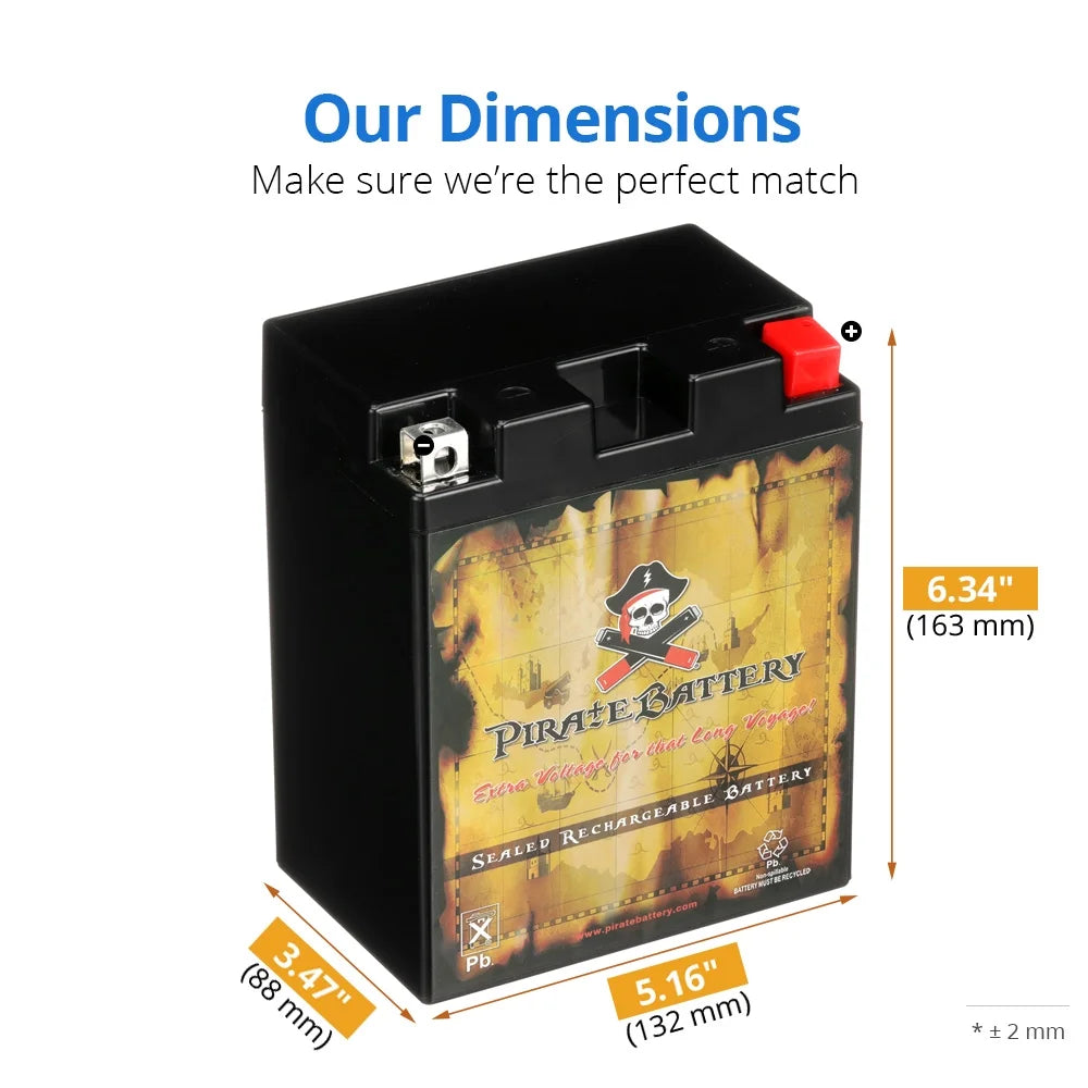 12 Volt 12 Ah 210 CCA Motorcycle Battery X710