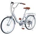 22 Aluminum Alloy 7 Speed Purple City Bike H136