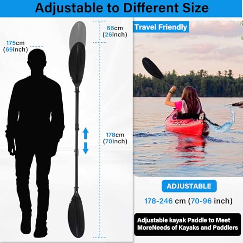 Standard Kayak Paddle Iron Shaft Polypropylene Blade A967033