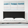 Black Queen Size Wood Panel Headboard Z3076
