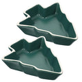 2Pcs Small Ceramic Christmas Candy Bowls Q8515
