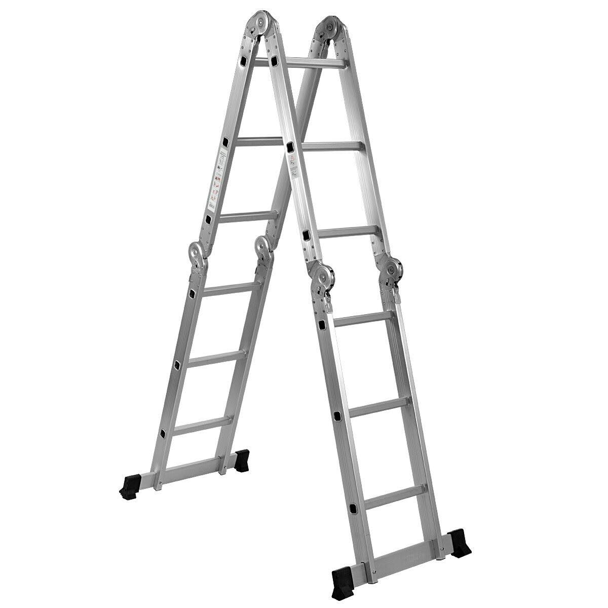 12.5ft Aluminum Folding Scaffold Ladder J354510