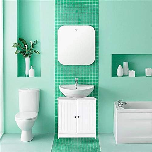White Under Sink Storage Cabinet with 2 Doors B691567