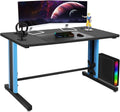 Black and Blue 25" x 58" Computer Desk W2481