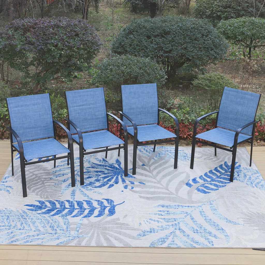 6-Piece Outdoor Patio Dining Set with 9 ft Umbrella B579821