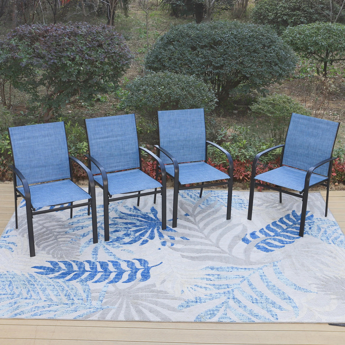 6-Piece Outdoor Patio Dining Set with 9 ft Umbrella B579821